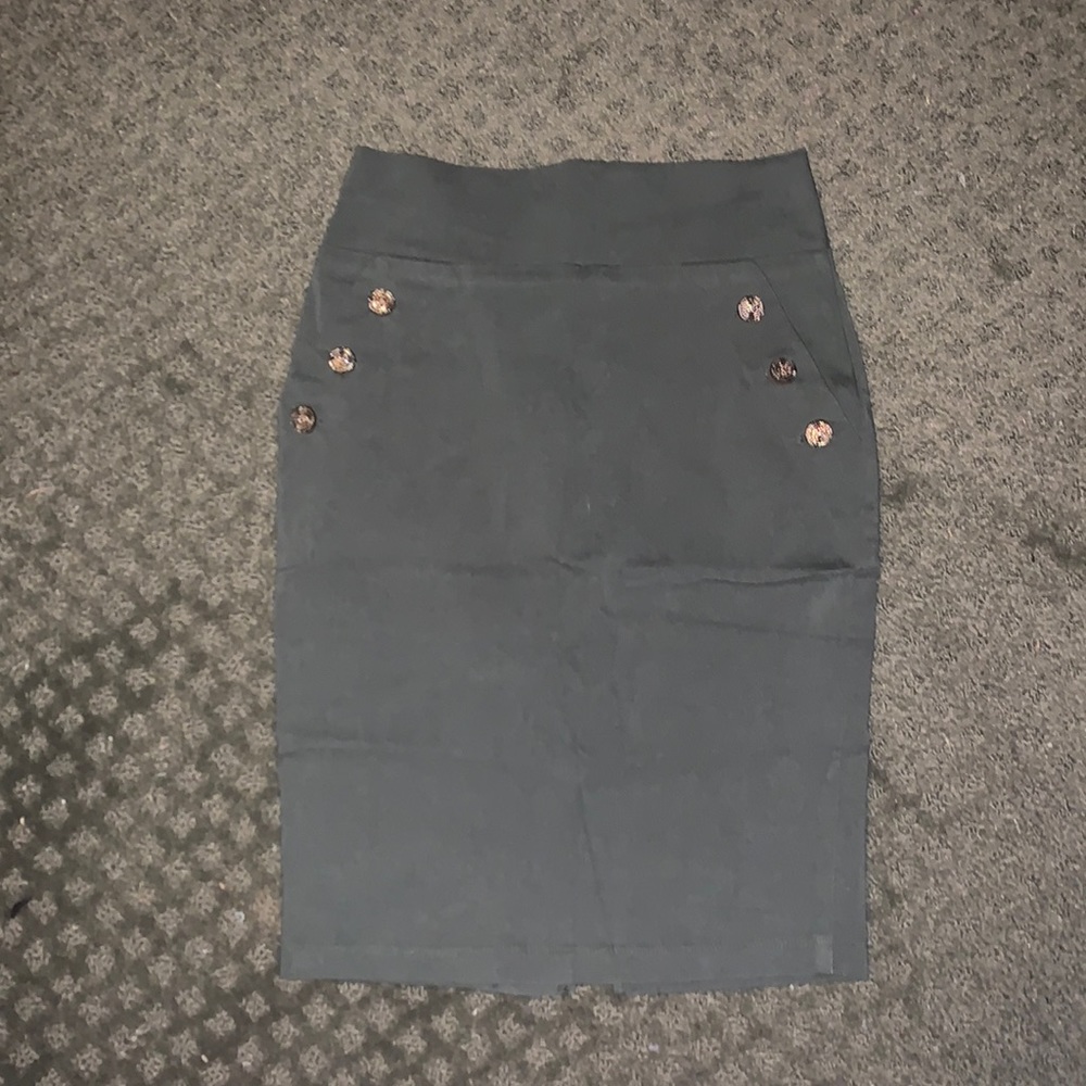 Windsor- Army Green Midi Skirt